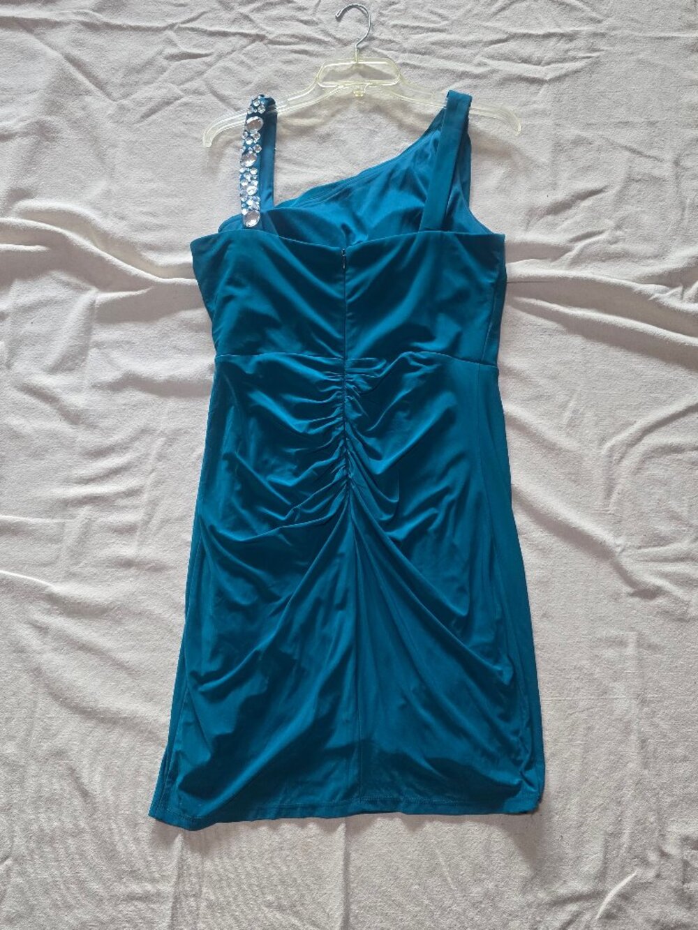Blue Green Cocktail Dress - Picture 3 of 5